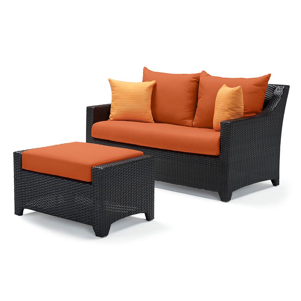 Deco™ Loveseat and Ottoman - Tikka Orange
