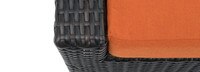 Deco™ Sunbrella® Outdoor Loveseat & Ottoman with Coffee Table - Tikka Orange