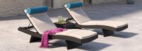 Portofino® Comfort 3 Piece Sunbrella® Outdoor Chaise Lounge Set - Dove Gray