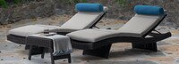Portofino® Repose 3 Piece Sunbrella® Outdoor Chaise Lounge Set - Dove Gray