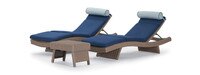 Portofino® Repose Sunbrella® Loungers & Side Table - Laguna Blue