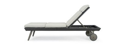 Portofino® Casual 2 Piece Sunbrella® Outdoor Lounger & Mattress - Dove Gray