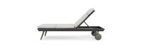 Portofino® Casual 2 Piece Sunbrella® Outdoor Lounger & Mattress - Dove Gray
