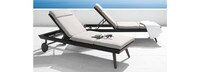 Portofino® Casual 2 Piece Sunbrella® Outdoor Lounger & Mattress - Dove Gray