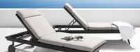 Portofino® Casual 2 Piece Sunbrella® Outdoor Lounger & Mattress - Dove Gray