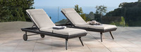 Portofino® Casual 2 Piece Sunbrella® Outdoor Lounger & Mattress - Dove