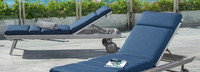 Portofino® Casual 2 Piece Sunbrella® Lounger & Mattress - Laguna Blue