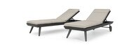 Portofino® Casual 2 Piece Lounger and Mattress - Taupe Mist