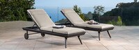 Portofino® Casual 2 Piece Lounger and Mattress - Taupe Mist