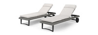 Vistano™ Set of 2 Sunbrella® Outdoor Chaise Lounge - Gray