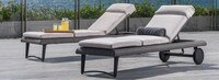 Vistano™ Set of 2 Sunbrella® Outdoor Chaise Lounge - Gray