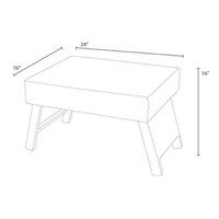 Portofino® Comfort Woven Folding Side Table - Gray