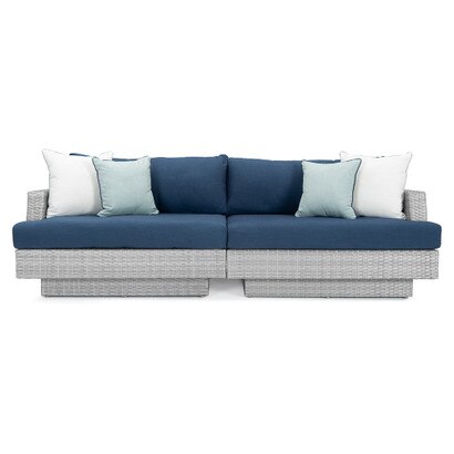 Portofino® Comfort Sunbrella® Outdoor 96in Sofa - Laguna Blue