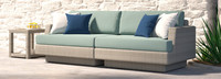 Portofino® Comfort Sunbrella® Outdoor 96in Sofa - Spa Blue