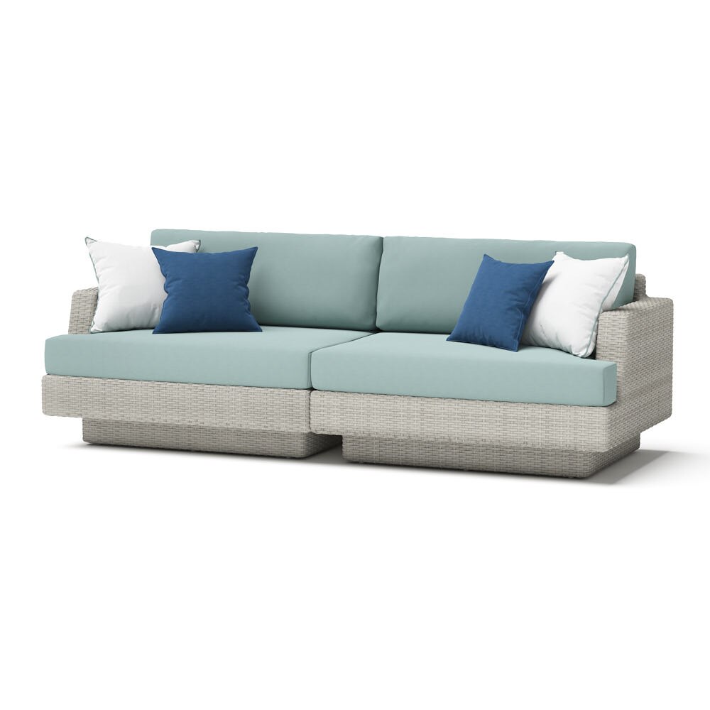 Portofino® Comfort Sunbrella® Outdoor 96in Sofa - Spa Blue