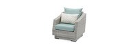 Cannes™ 5 Piece Sunbrella® Outdoor Love & Club Seating Set - Spa Blue
