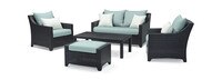 Deco™ 5 Piece Love & Club Seating Set - Spa Blue