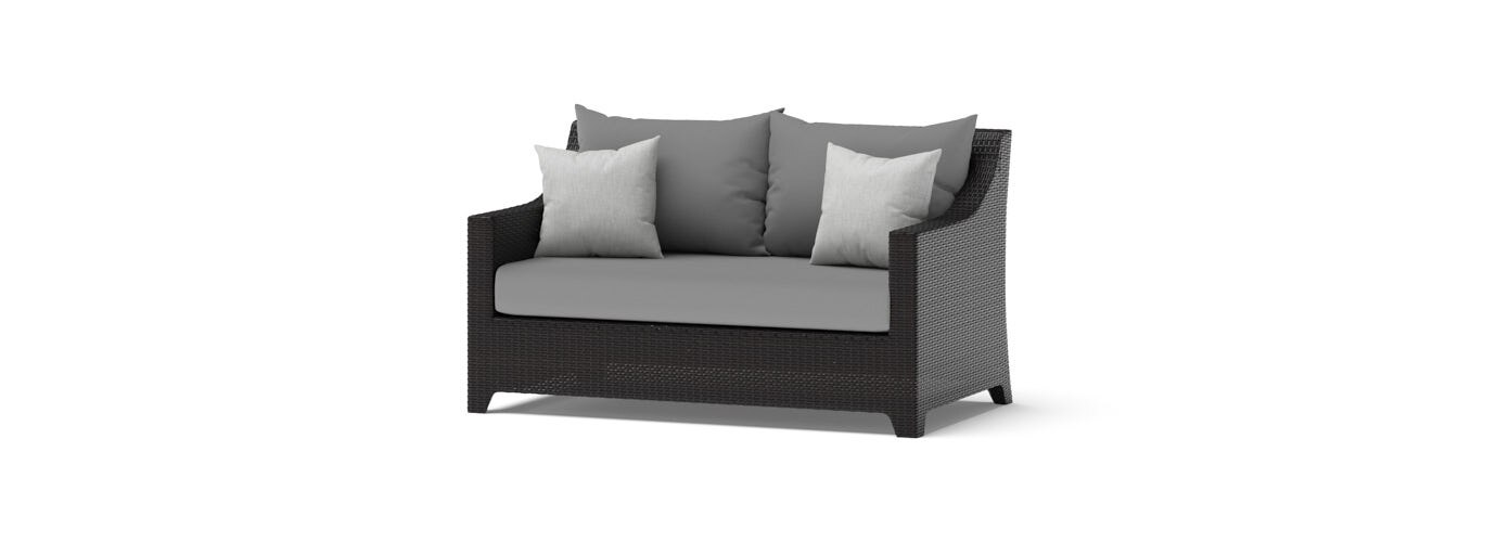 Deco™ 5 Piece Sunbrella® Outdoor Love & Club Fire Set - Charcoal Grey