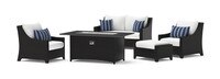 Deco™ 5 Piece Sunbrella® Outdoor Love & Club Fire Set - Centered Ink