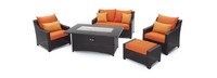Deco™ 5 Piece Sunbrella® Outdoor Love & Club Fire Set - Tikka Orange