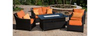 Deco™ 5 Piece Sunbrella® Outdoor Love & Club Fire Set - Tikka Orange