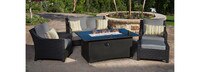 Deco™ 5 Piece Sunbrella® Outdoor Love & Club Fire Set - Tikka Orange