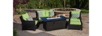 Deco™ 5 Piece Sunbrella® Outdoor Love & Club Fire Set - Tikka Orange