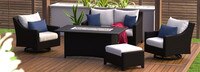 Deco™ 5 Piece Sunbrella® Outdoor Love & Motion Club Fire Set - Charcoal Gray