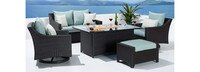 Deco™ 5 Piece Sunbrella® Outdoor Love & Motion Club Fire Set - Charcoal Gray