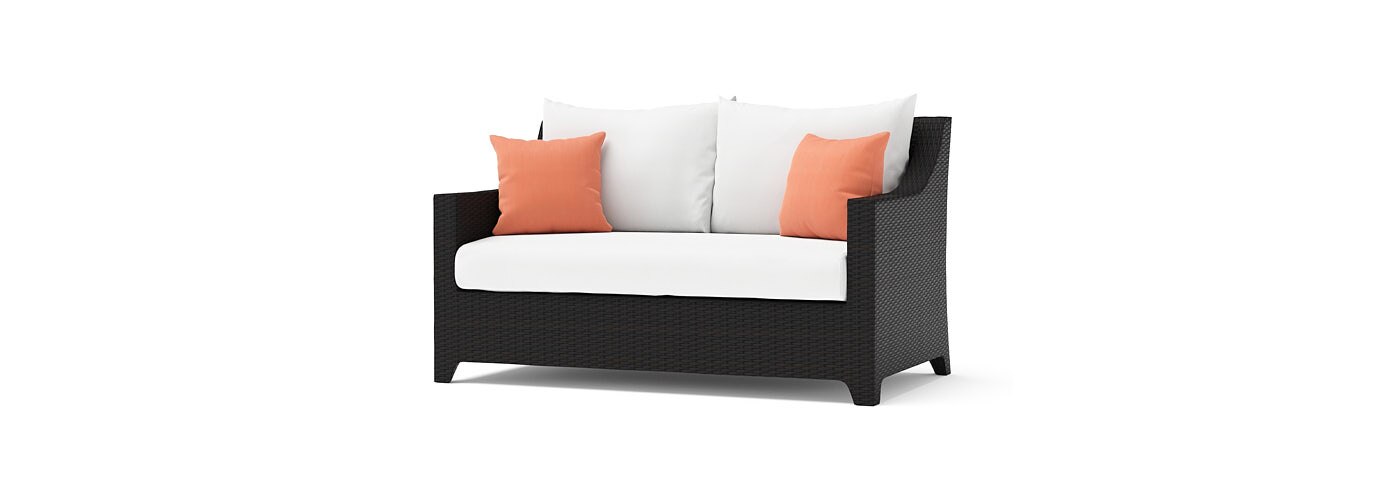 Deco™ 5 Piece Sunbrella® Outdoor Love & Motion Club Fire Set - Cast Coral