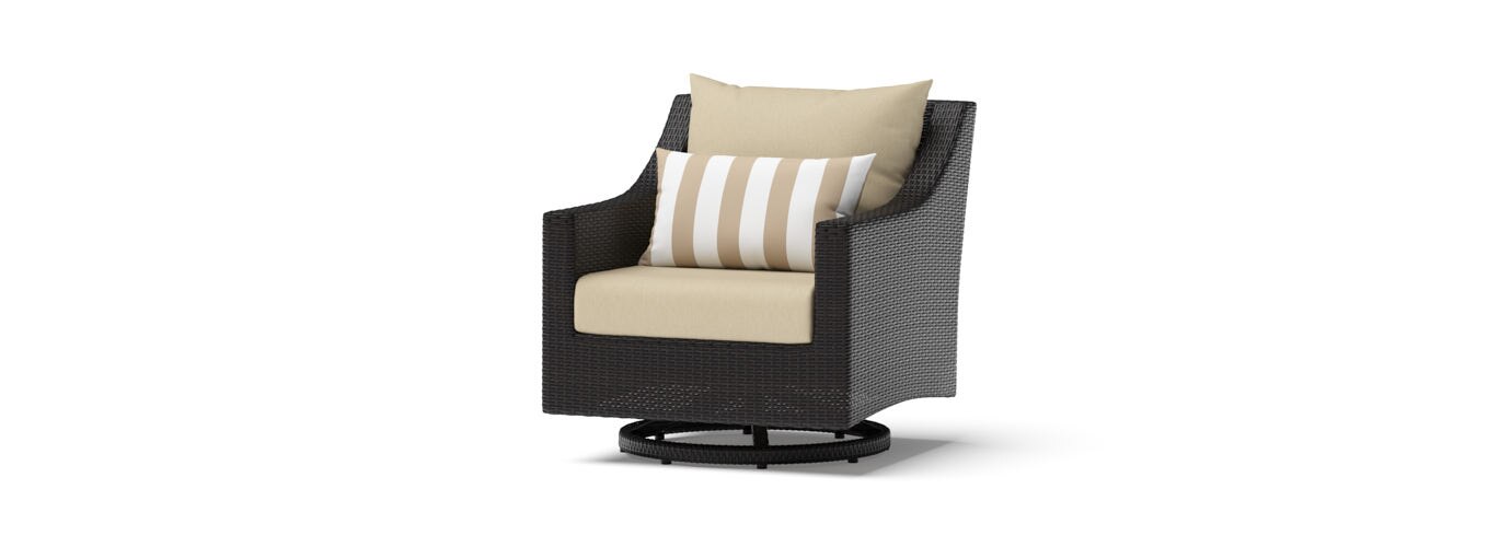 Deco™ 5 Piece Sunbrella® Outdoor Love & Motion Club Fire Set - Maxim Beige