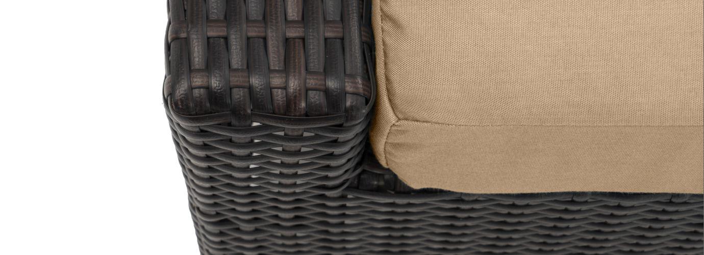 Deco™ 5 Piece Sunbrella® Outdoor Love & Motion Club Fire Set - Maxim Beige