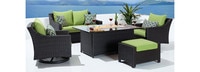 Deco™ 5 Piece Sunbrella® Outdoor Love & Motion Club Fire Set - Navy Blue