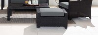 Deco™ 6 Piece Sunbrella® Outdoor Love & Club Seating Set - Charcoal Gray