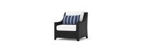 Deco™ 6 Piece Sunbrella® Outdoor Love & Club Seating Set - Centered Ink