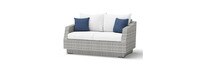 Cannes™ 6 Piece Sunbrella® Outdoor Love & Club Seating Set - Bliss Ink