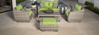 Cannes™ 6 Piece Sunbrella® Outdoor Love & Club Seating Set - Bliss Ink
