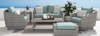 Cannes™ 6 Piece Sunbrella® Outdoor Love & Club Seating Set - Bliss Ink