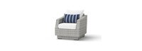 Cannes™ 6 Piece Sunbrella® Outdoor Love & Club Seating Set - Centered Ink