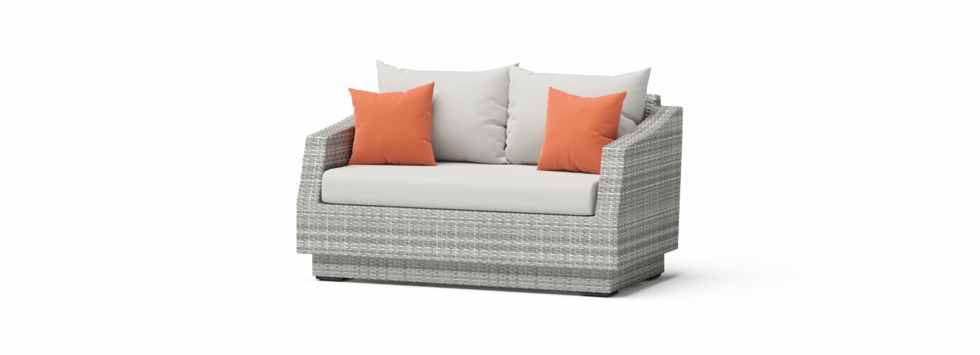 Deco 6 Piece Sunbrella Outdoor Love & Club Seating Set - Thumbnail 4