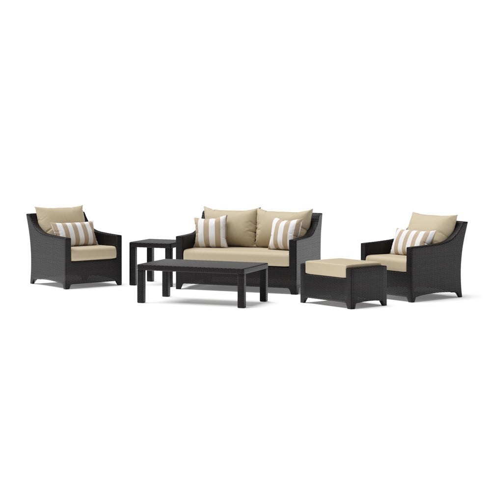 Deco™ 6 Piece Sunbrella® Outdoor Love & Club Seating Set - Maxim Beige