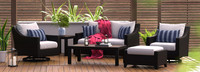 Deco™ 6 Piece Sunbrella® Outdoor Love & Motion Club Seating Set - Charcoal Gray