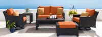 Deco™ 6 Piece Sunbrella® Outdoor Love & Motion Club Seating Set - Charcoal Gray