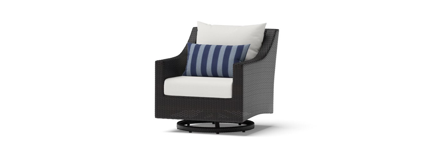 Deco™ 6 Piece Sunbrella® Outdoor Love & Motion Club Seating Set - Centered Ink