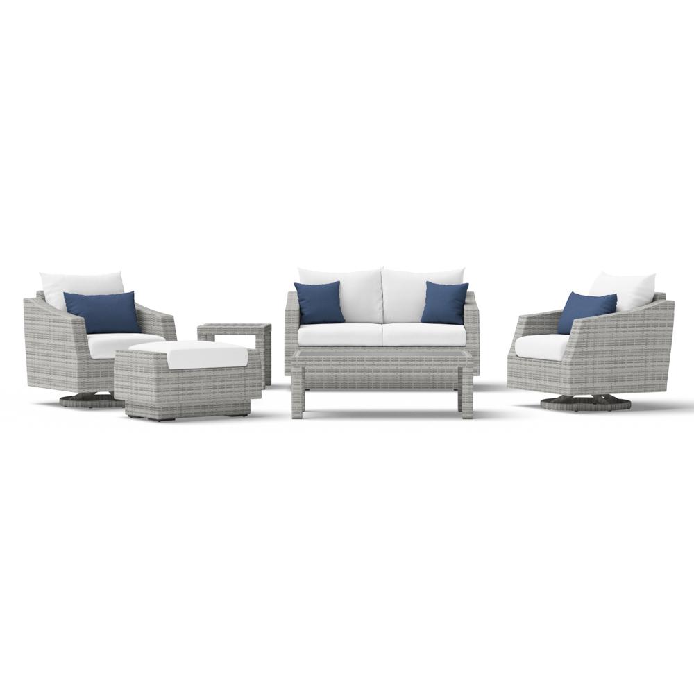 Cannes 6 Piece Love & Motion Club Seating Set - Bliss Ink