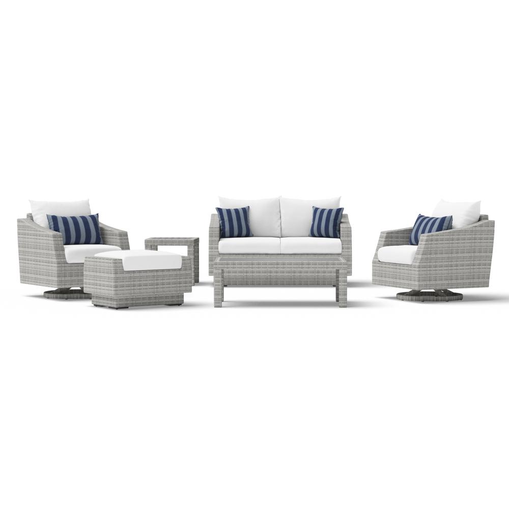 Cannes™ 6 Piece Love & Motion Club Seating Set - Centered Ink