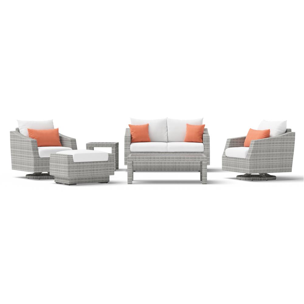 Cannes 6 Piece Love & Motion Club Seating Set - Cast Coral