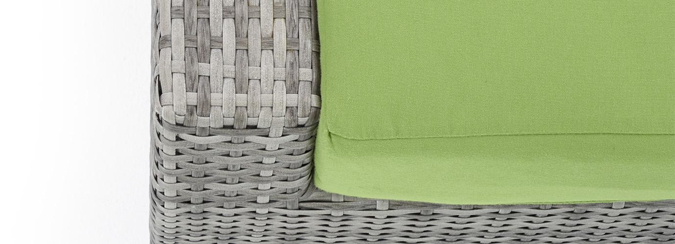 Cannes™ 6 Piece Sunbrella® Outdoor Love & Motion Club Seating Set - Ginkgo Green