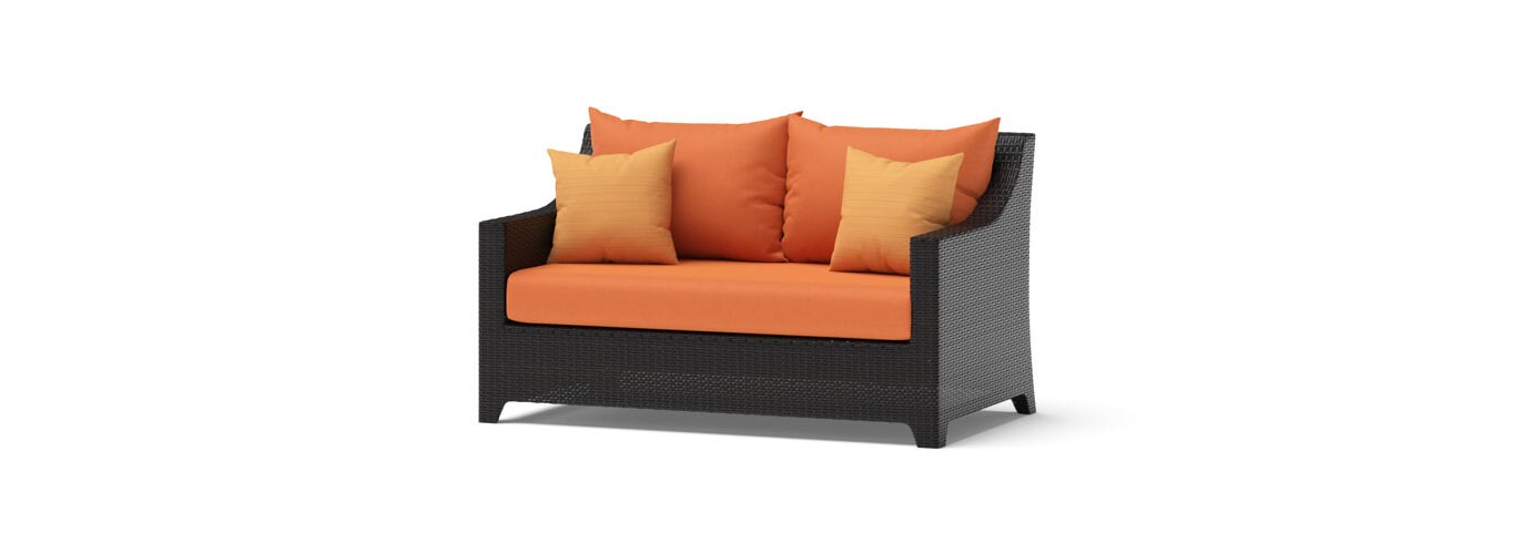 Deco™ 6 Piece Sunbrella® Outdoor Love & Motion Club Seating Set - Tikka Orange