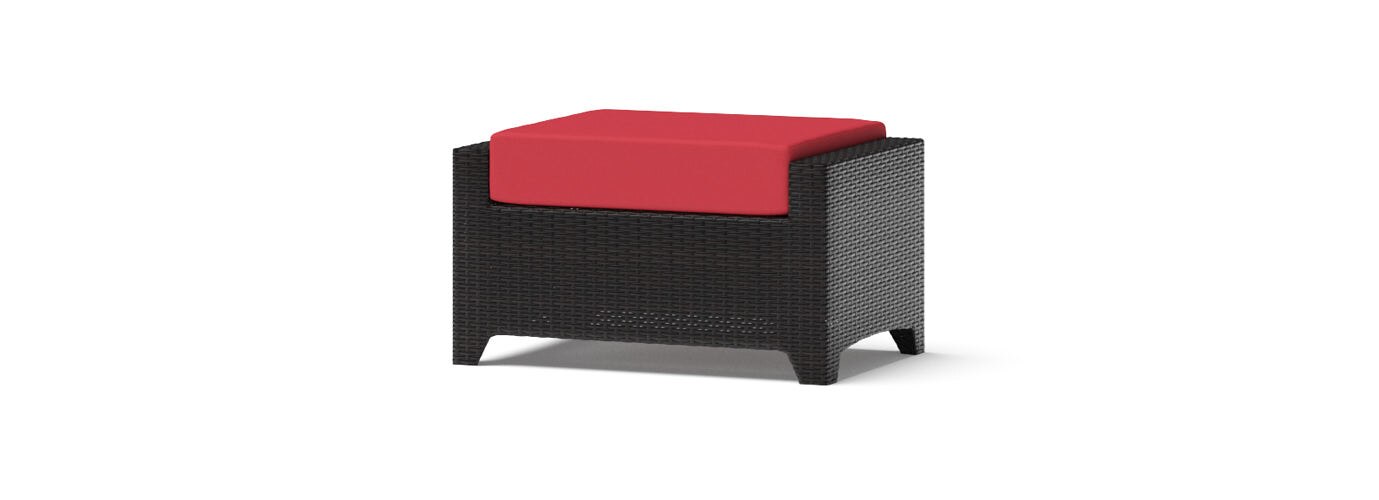 Deco™ 6 Piece Sunbrella® Outdoor Love & Motion Club Seating Set - Sunset Red